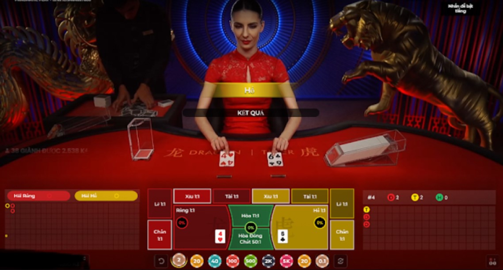 Rồng Hổ Đỗi Thưởng 1 Live casino Rồng Hổ Sunwin với dealer chia bài trực tiếp